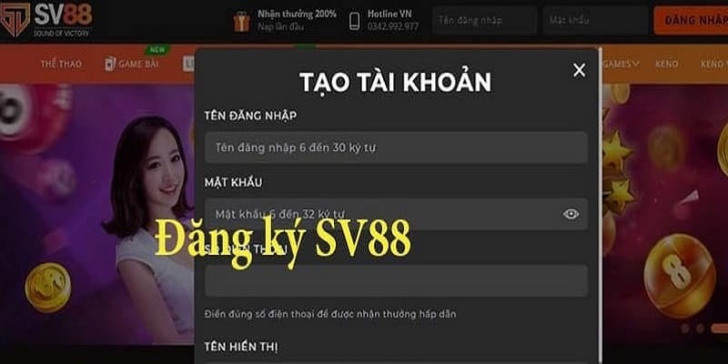 Hướng dẫn đăng ký SV88.fun 